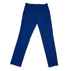 J Lindeberg Golf Pants Vent Flat Front Blue Mens Size 30/32